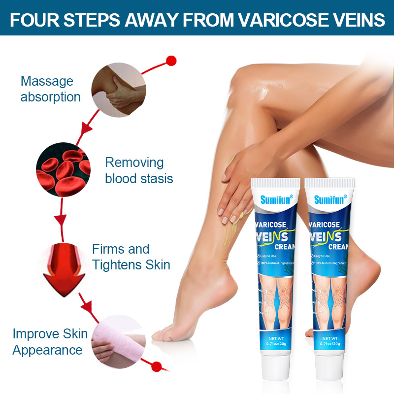 Sumifun Varicose Veins Cream, Smoothing Earthworm Leg Swelling Relief ...